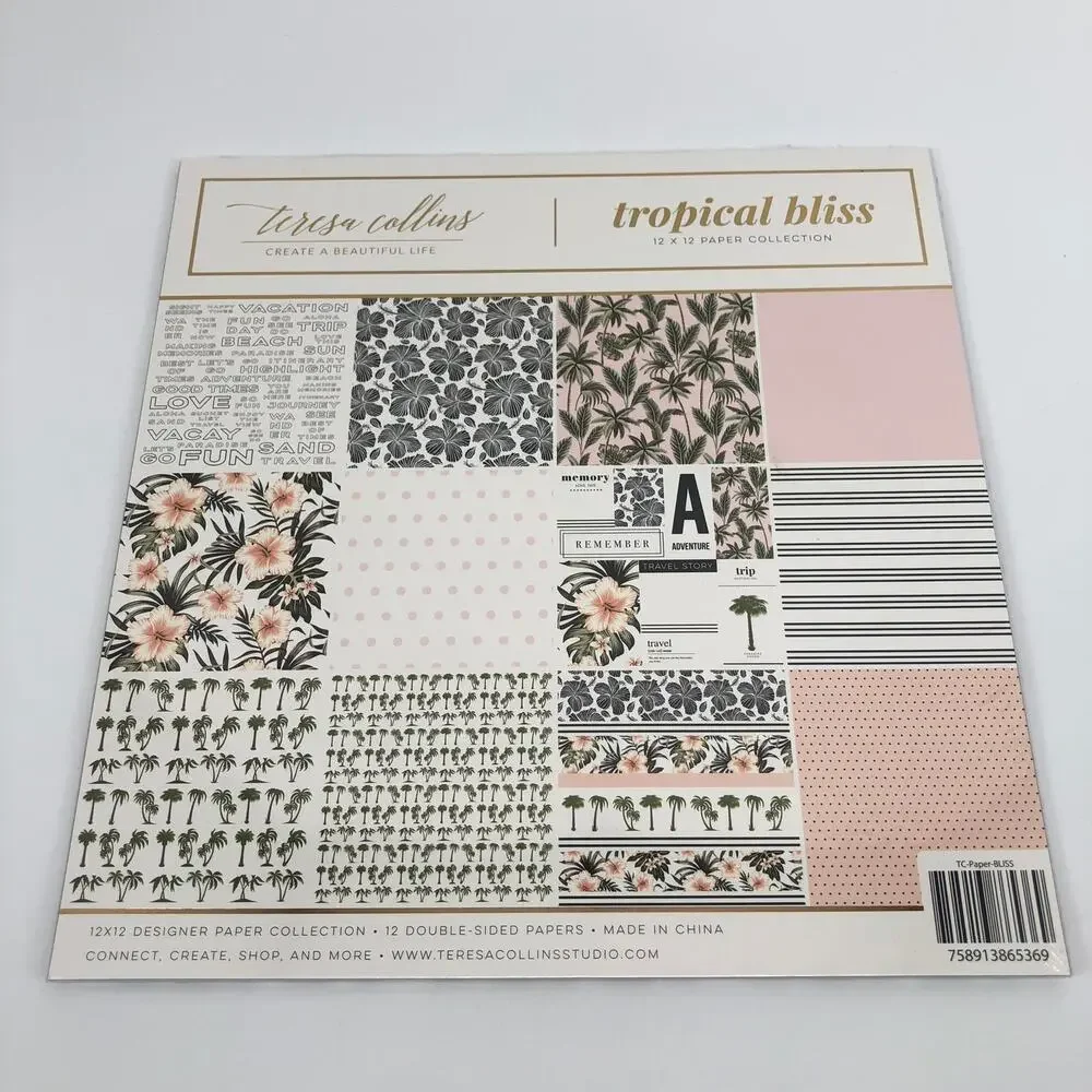 Teresa Collins Scrapbook Paper‎ Pads 12x12 Lot 4 Scrapbooking Clear Acetate